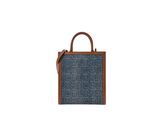 Chanel Chanel Vertical Denim Cabas Navy Tan - view 1