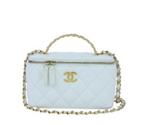 Buy Chanel Vanity Makeup Bags White at Sasom – Authentic and Ready to Ship