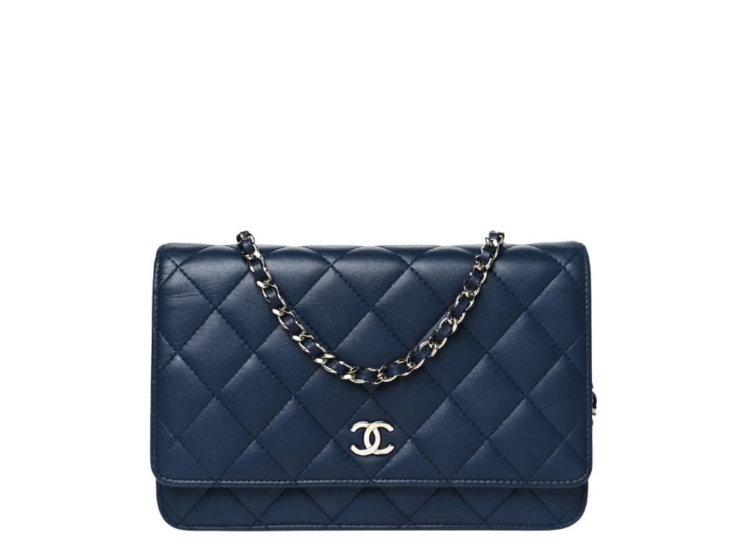 Chanel Chanel Wallet On Chain WOC Navy Blue