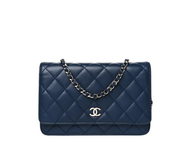 Chanel Chanel Wallet On Chain WOC Navy Blue - view 1