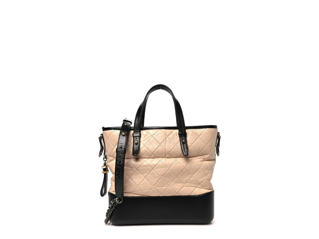 Chanel Chanel Medium Gabrielle Shopping Tote Beige Black