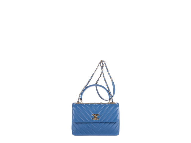 Chanel Chanel Trendy Chevron-Quilted Shoulder Bag Blue - view 1