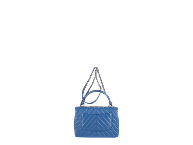 Chanel Chanel Trendy Chevron-Quilted Shoulder Bag Blue - view 2