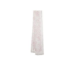 Buy Chanel Logo Printed Silk Fringed Scarf Off White at Sasom – Authentic and Ready to Ship