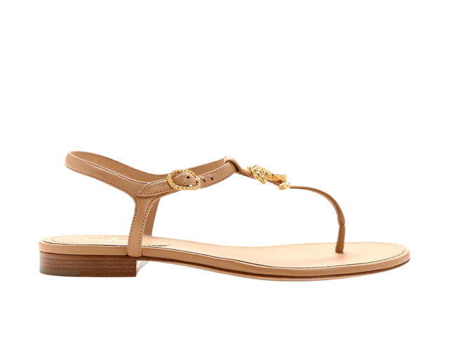 Chanel Chanel CC Logo Thong Sandals Light Brown - view 1