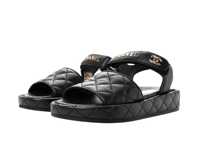 Chanel Chanel CC Sandals Black (Women's) - view 2