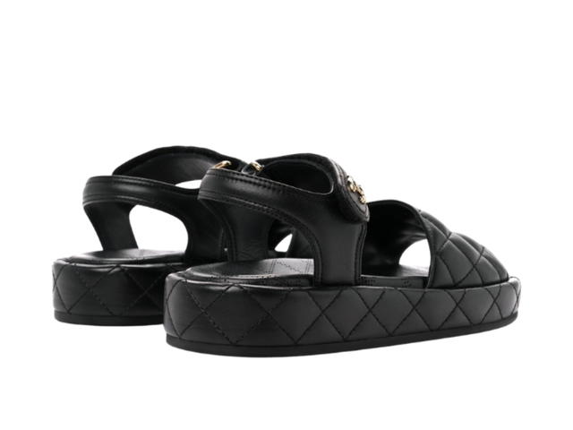 Chanel Chanel CC Sandals Black (Women's) - view 3