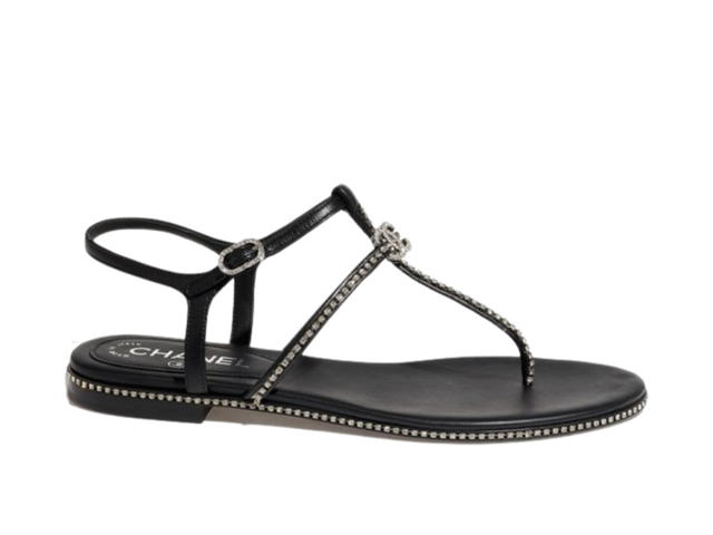 Chanel Chanel Cc Thong Sandals Black (Women's) - view 1