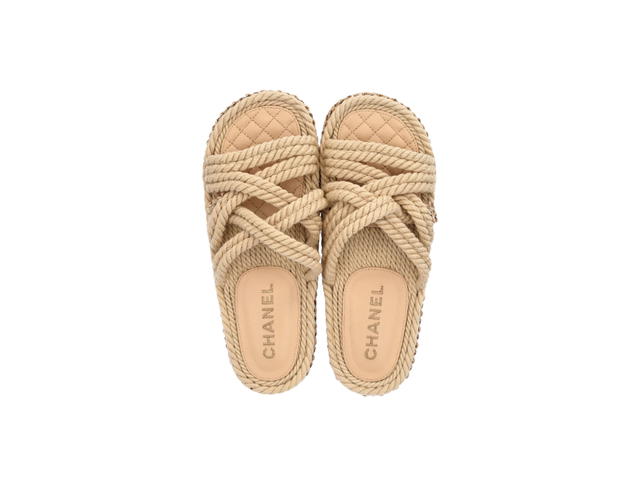 Chanel Chanel Rope Sandals Beige (Women's) - view 3