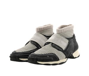 Chanel Chanel Glitter Stretch Fabric CC Sneakers Grey Black - view 3