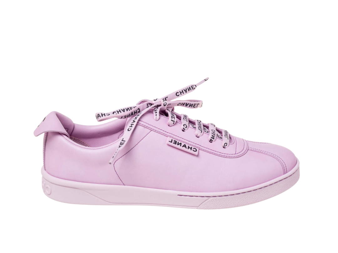 Chanel Chanel Leather Weekender Low-Top Sneakers Lilac Pink  (W)