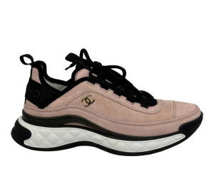 Buy Chanel Suede CC Sport Lace Up Sneakers Light Pink at Sasom – Authentic and Ready to Ship
