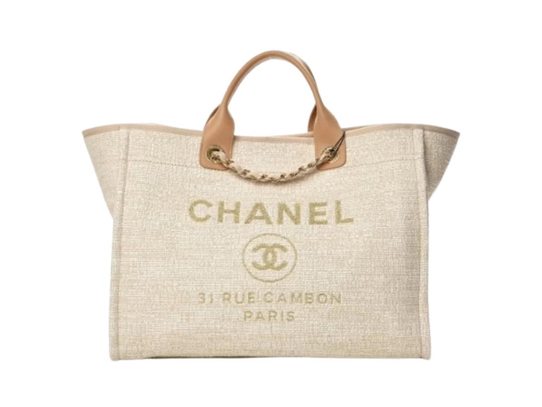 Chanel Chanel Deauville Tote Light Beige