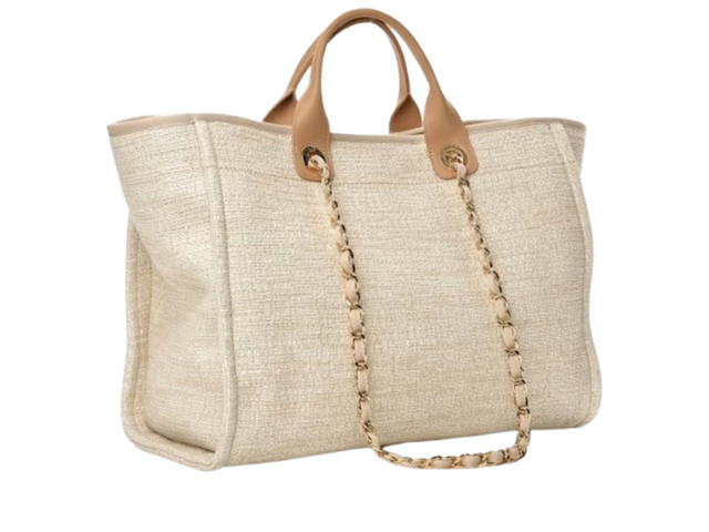 Chanel Chanel Deauville Tote Light Beige - view 2