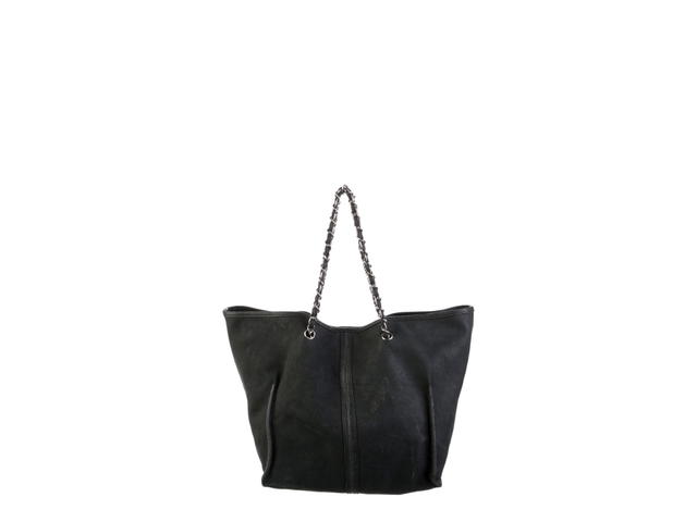 Chanel Chanel Karl Lagerfeld Nubuck Camellia Tote Black - view 3
