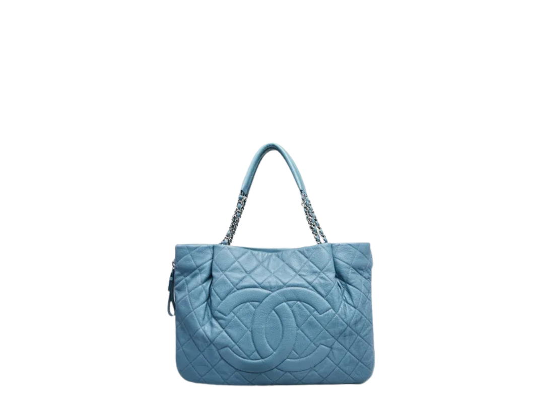 Chanel Chanel Timeless Caviar Expandable Tote Blue