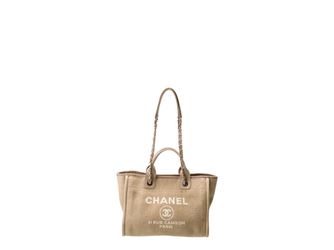 Chanel Chanel Small Deauville Tote Neutrals