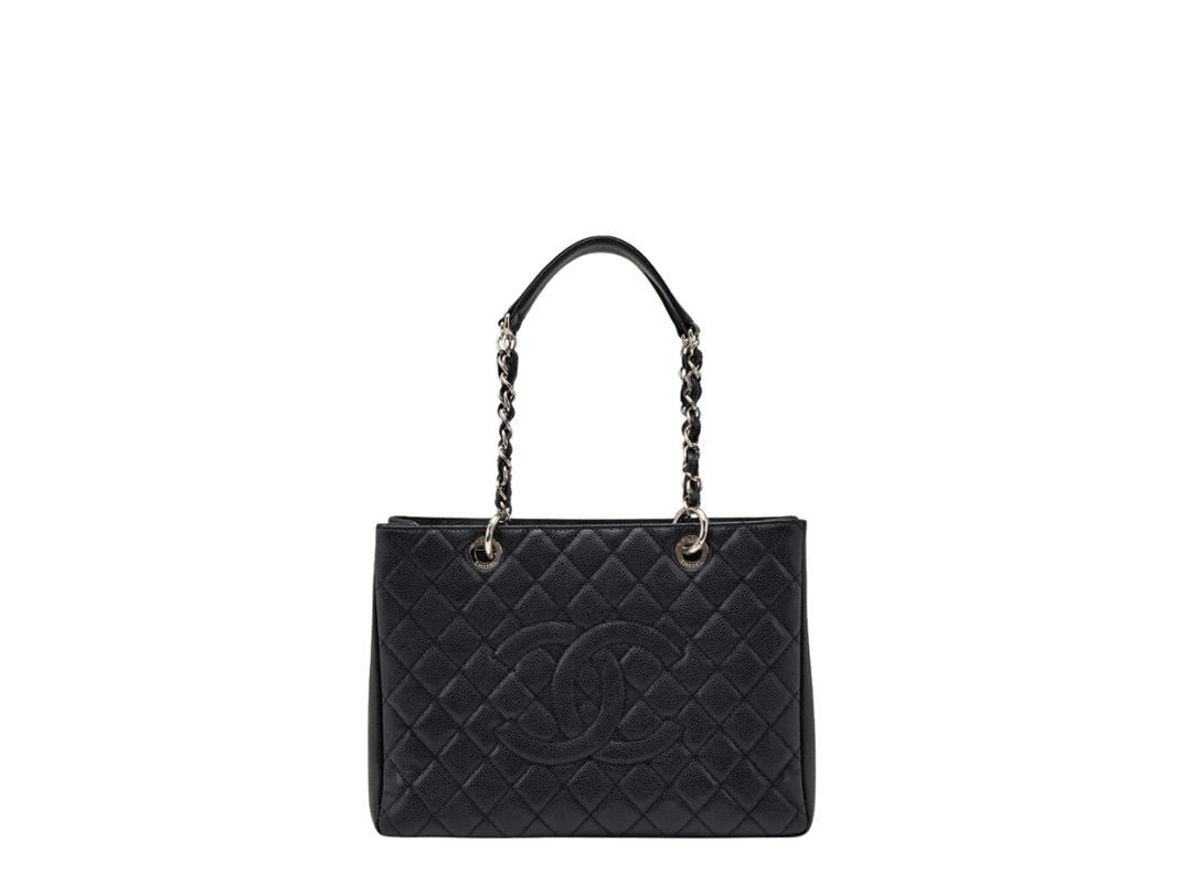 Chanel Chanel Timeless Grand Shopping Tote Black Silver
