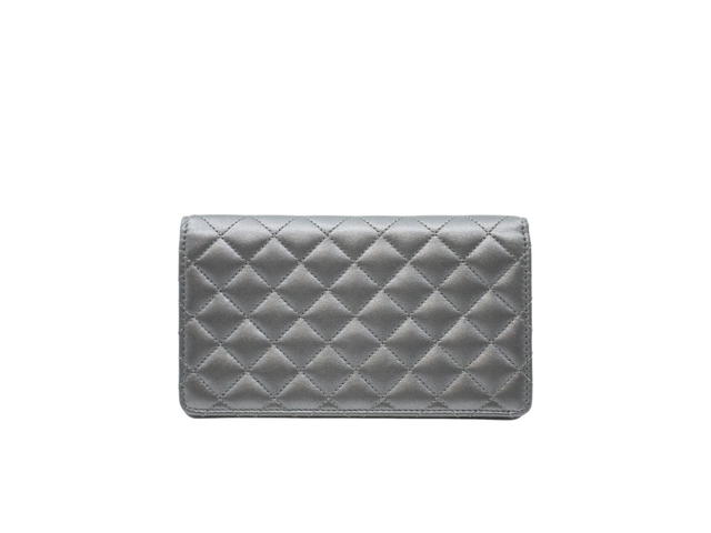 Chanel Chanel Classic Long Wallet Metallic Grey - view 2