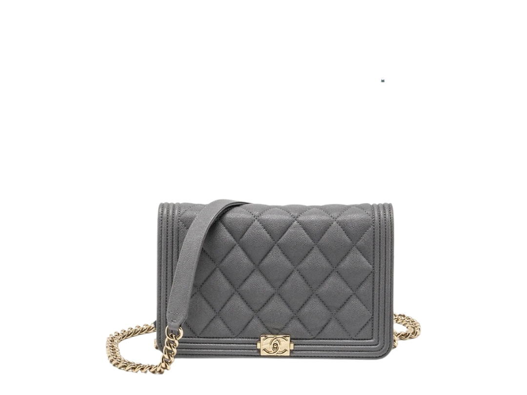 Chanel Chanel Boy Wallet on Chain Grey