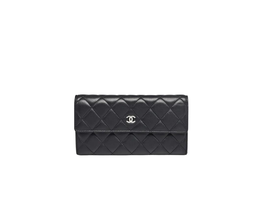 Chanel Chanel CC L-Gusset Flap Wallet Black