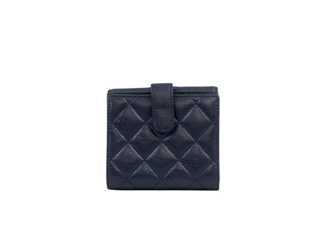 Chanel Chanel Caviar Quilted Compact French Flap Wallet In Marine - view 2