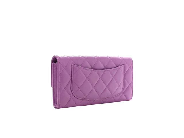 Chanel Chanel Caviar Quilted Large Flap Wallet Purple - view 2