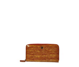 Buy Chanel CC Striped Leather Wallet Brown at Sasom – Authentic and Ready to Ship