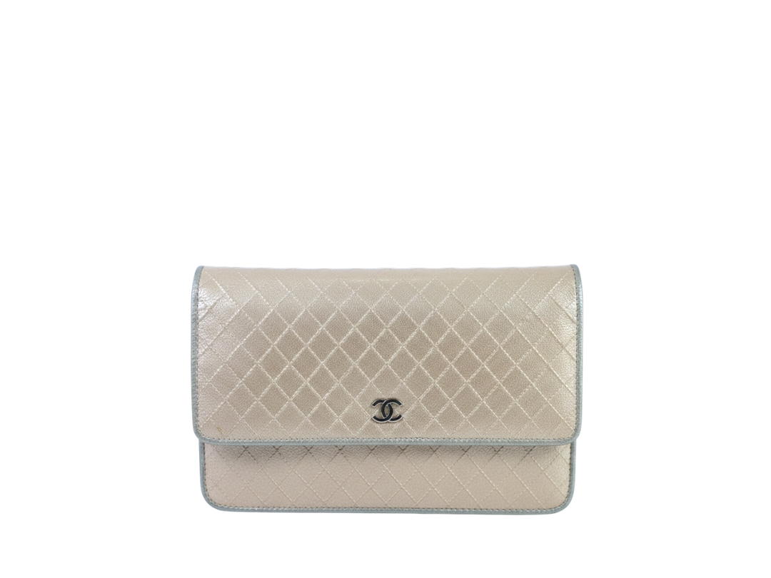 Chanel Chanel Classic Wallet On Chain Metallic Gold