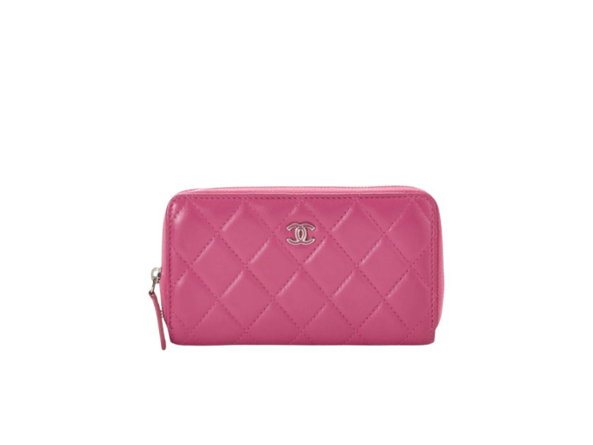 Chanel Chanel Compact Zip Around Wallet Pink