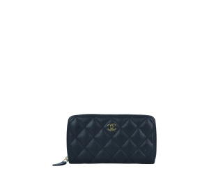 Buy Chanel Gusset Zip Around Wallet Black at Sasom – Authentic and Ready to Ship