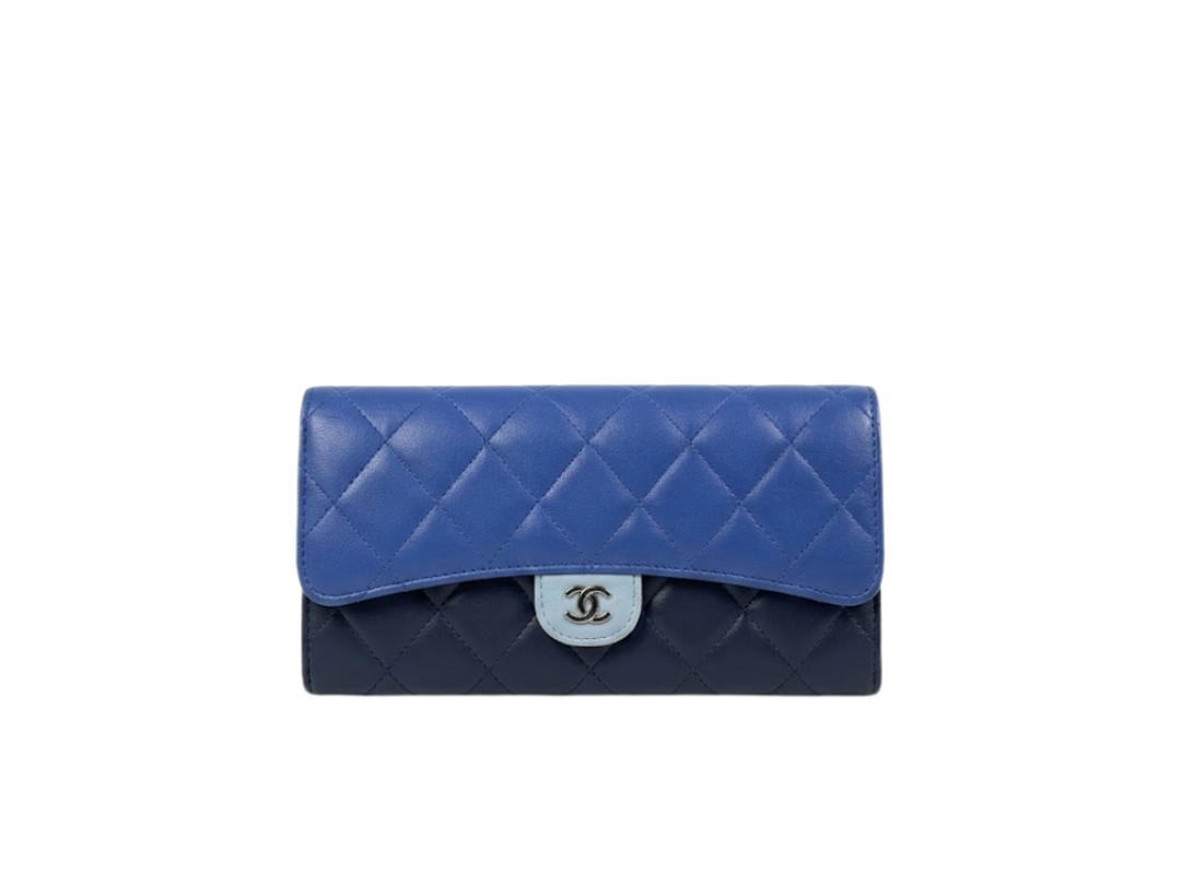 Chanel Chanel Long Wallet Cobalt Blue