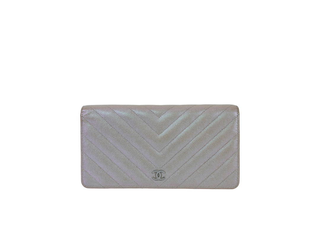 Chanel Chanel Long Wallet Gold Metallic
