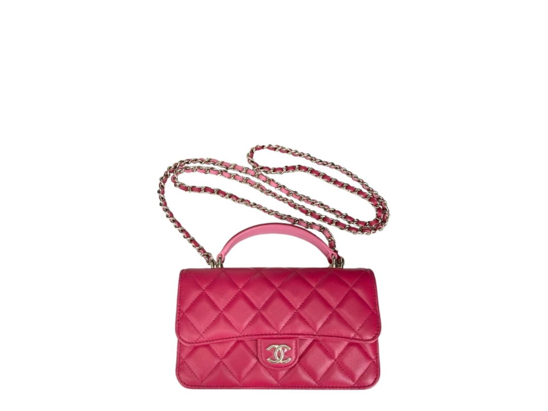 Chanel Chanel Phone Bag Top Handle Pink
