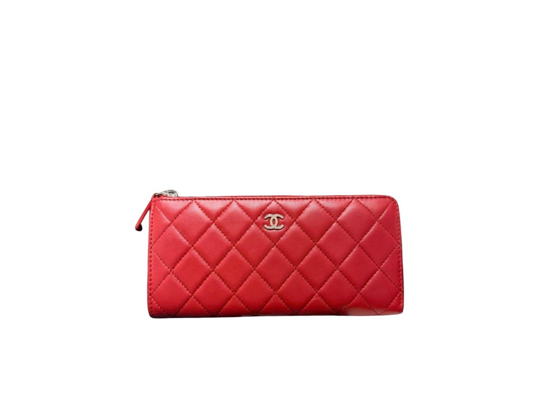 Chanel Chanel Zippy Long Wallet Red