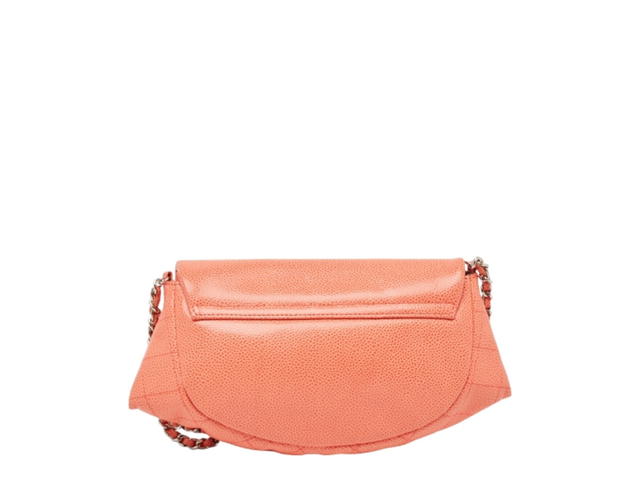 Chanel Chanel Half Moon Wallet On Chain Orange - view 2