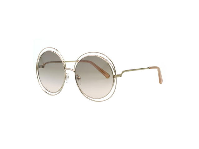 Chloé Chloé CE114S Carlina Sunglasses In Gold Frame With Peach Transparent Lenses - view 1