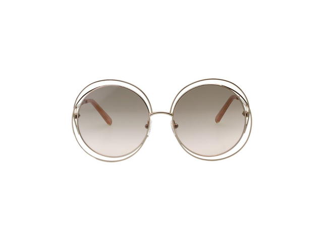 Chloé Chloé CE114S Carlina Sunglasses In Gold Frame With Peach Transparent Lenses - view 2