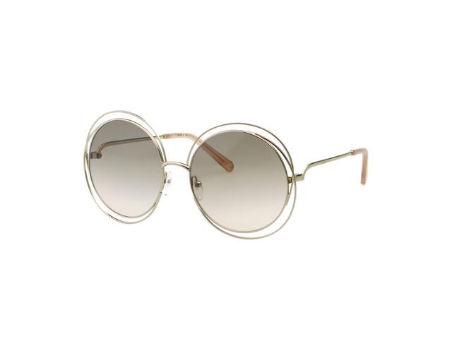 Chloé Chloé CE114S Carlina Sunglasses In Gold Frame With Peach Transparent Lenses - view 3