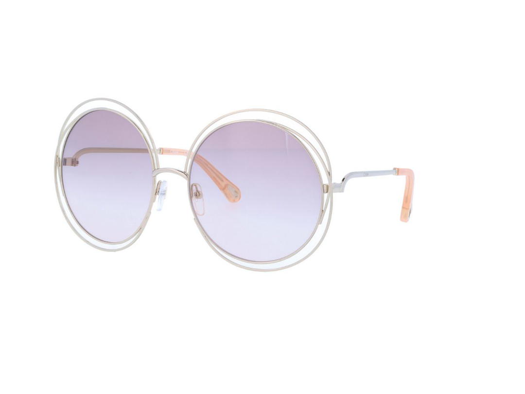 Chloé Chloé CE114SD Sunglasses In Gold Frame With Rose Honey Gradient Lenses