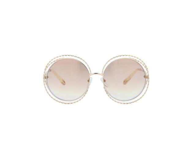 Chloé Chloé CE114ST Carlina Sunglasses In Gold Frame With Peach Gradient Lenses - view 2