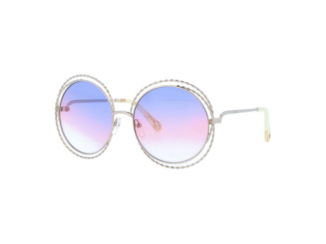 Chloé Chloé CE114ST Carlina Sunglasses In Gold Frame With Purple-Pink Gradient Lenses