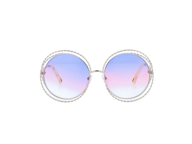 Chloé Chloé CE114ST Carlina Sunglasses In Gold Frame With Purple-Pink Gradient Lenses - view 2