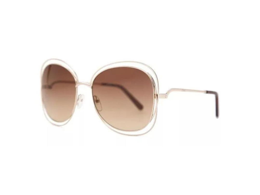 Chloé Chloé CE119S Carlina Sunglasses In Gold Frame With Peach Gradient Lenses
