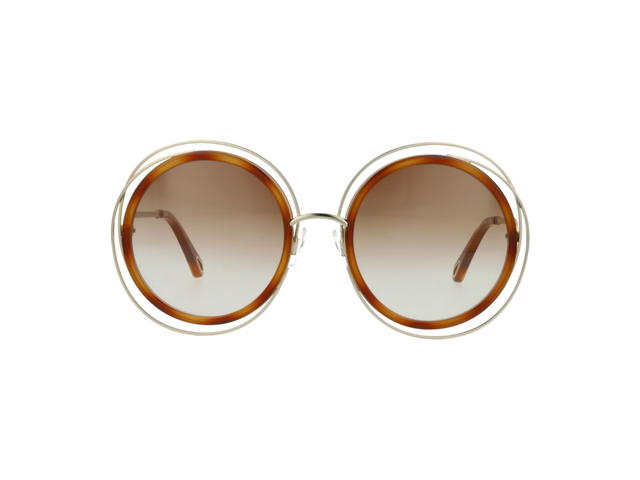 Chloé Chloé CE120SD Carlina Sunglasses In Gold Blonde Havana Frame With Grey Gradient Lenses - view 2