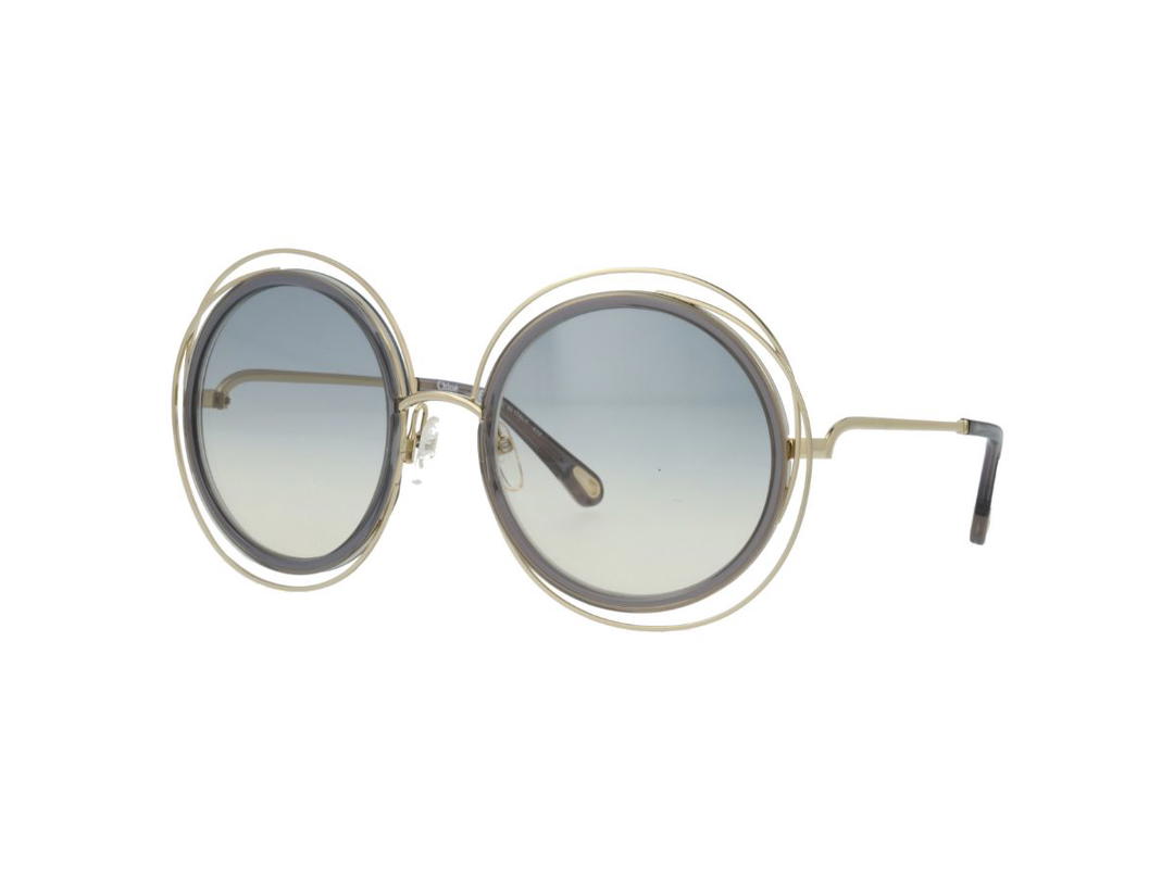 Chloé Chloé CE120SD Carlina Sunglasses In Gold Frame With Grey Gradient Lenses