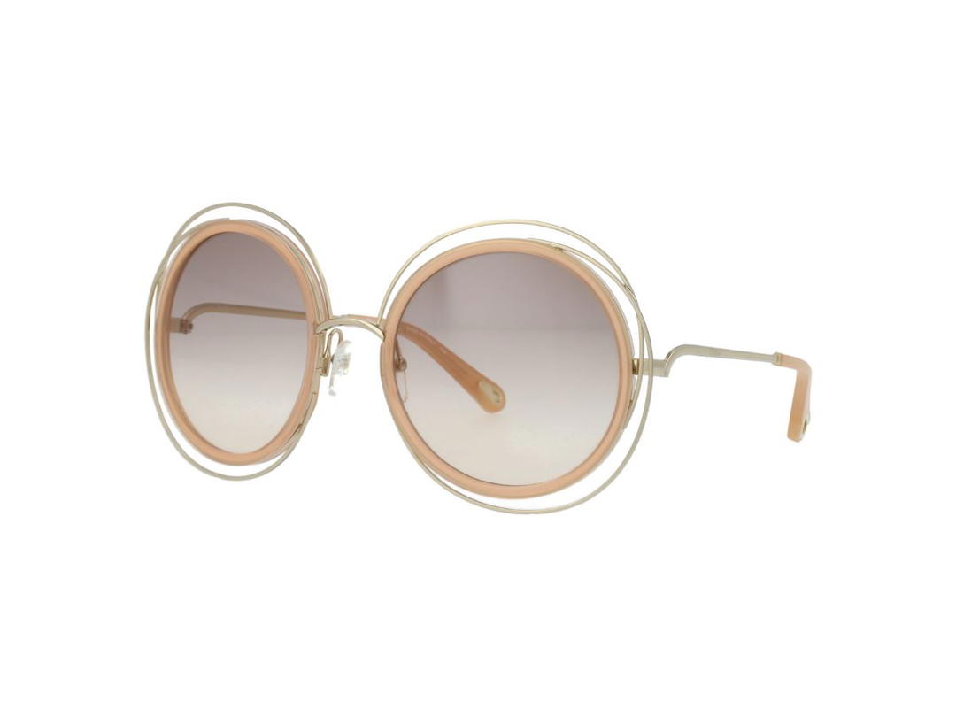 Chloé Chloé CE120SD Carlina Sunglasses In Gold Frame With Peach Gradient Lenses