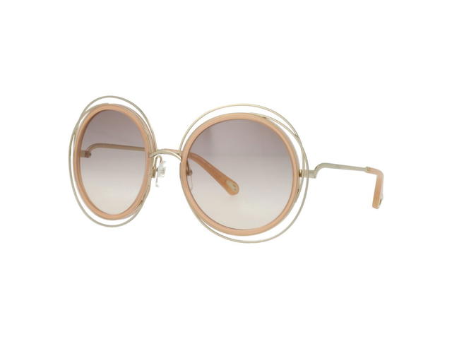 Chloé Chloé CE120SD Carlina Sunglasses In Gold Frame With Peach Gradient Lenses - view 1