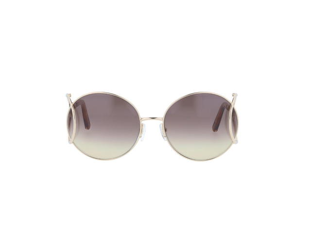 Chloé Chloé CE124S Jackson Oval Sunglasses In Gold Frame With Brown Gradient Lenses - view 2