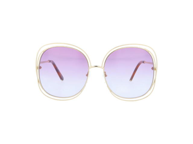 Chloé Chloé CE126S Carlina Sunglasses In Gold Frame With Light Pink Gradient Lenses - view 2